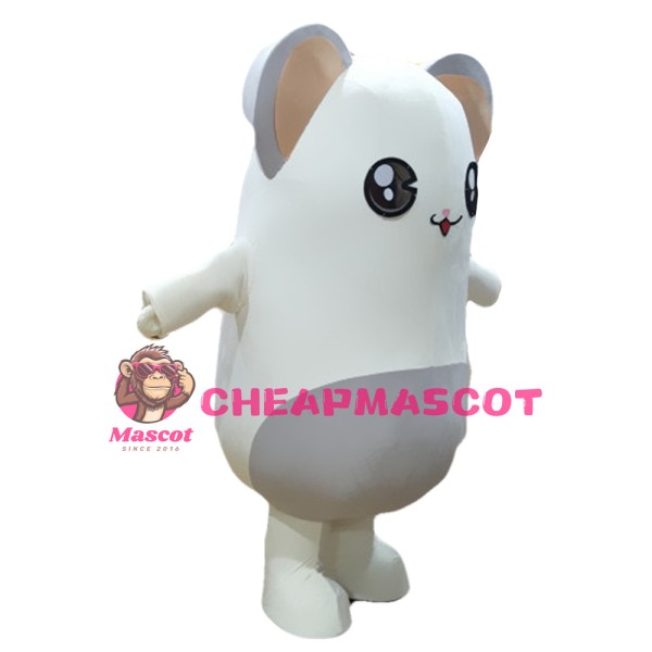 Cartoon Very Cute White Gophers Mascot Costume