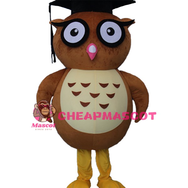 Fashion Design Smart Owl With Bachelor Cap Mascot Costume