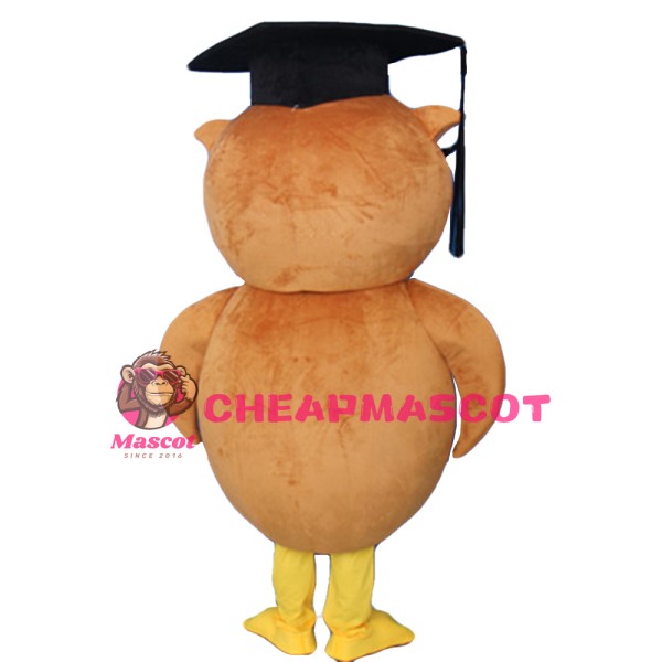 Fashion Design Smart Owl With Bachelor Cap Mascot Costume