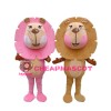 Advertising Customize Likable Brown Pink Lion Mascot Costume