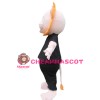 Fancy Quality Black Lion With Orange Hair Mascot Costume