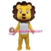 Adult Cartoon Happy Yellow Lion Mascot Costume