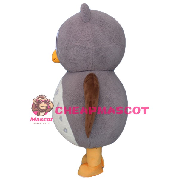 Classic Version Cartoon Grey Owl Mascot Costume