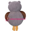 Classic Version Cartoon Grey Owl Mascot Costume