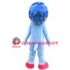 Blue Horse In Red Shirt Mascot Costume For Outdoor Activity