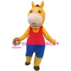 Lifesome Running Orange Horse Mascot Costume