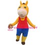 Lifesome Running Orange Horse Mascot Costume