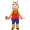Lifesome Running Orange Horse Mascot Costume