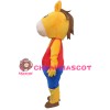 Lifesome Running Orange Horse Mascot Costume