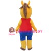 Lifesome Running Orange Horse Mascot Costume