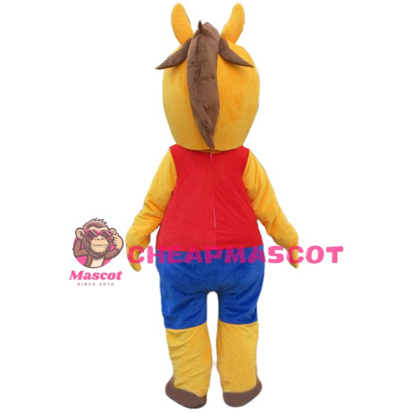 Lifesome Running Orange Horse Mascot Costume