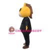 Adult Style Horse In Black Suit And Sunglasses Mascot Costume