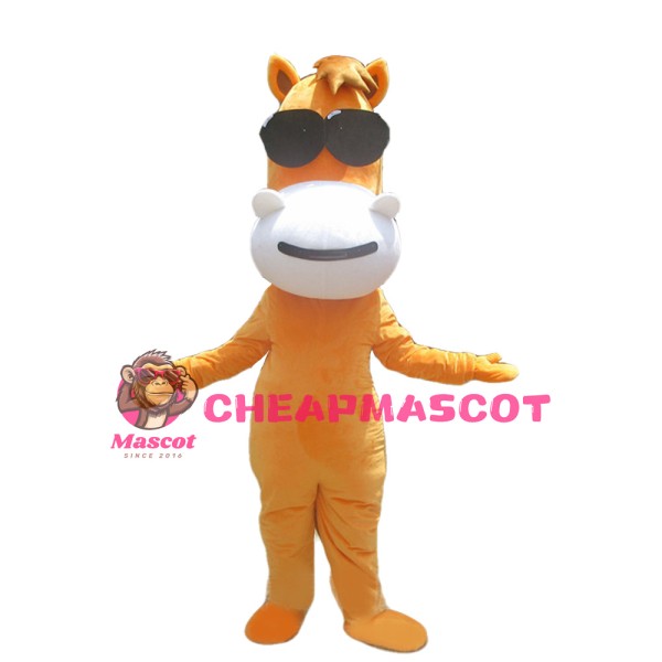 Basic Orange Horse Mascot Costume