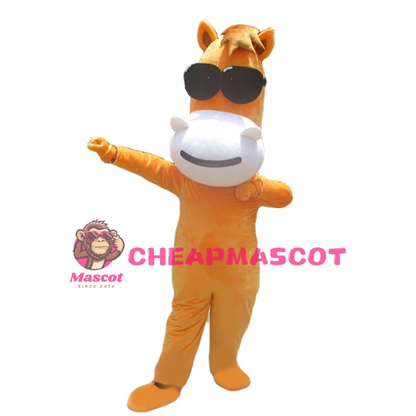 Basic Orange Horse Mascot Costume