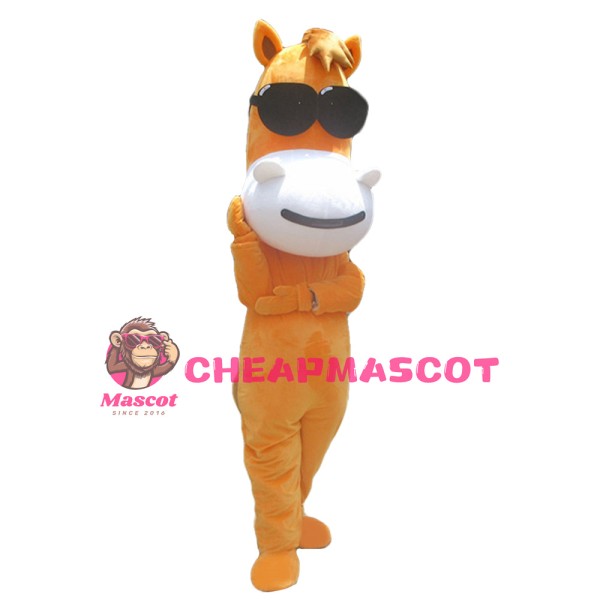 Basic Orange Horse Mascot Costume