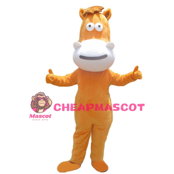 Basic Orange Horse Mascot Costume