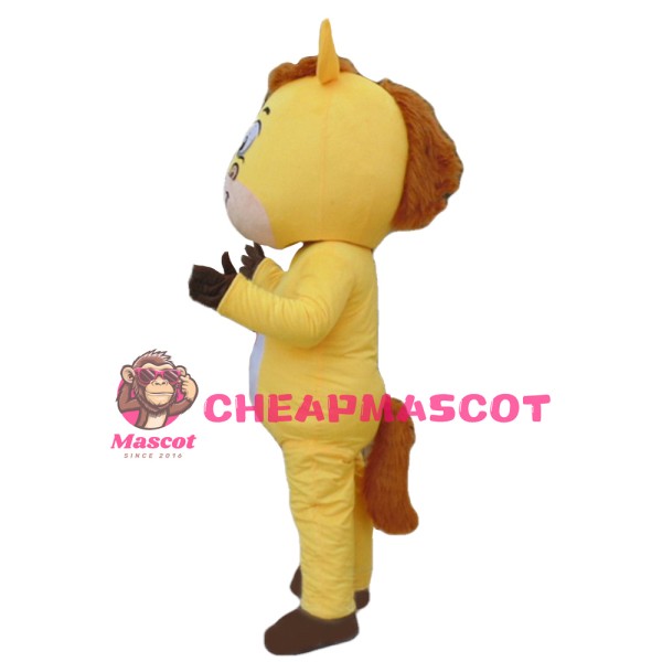 Hot Interesting Cartoon Yellow Horse Mascot Costume