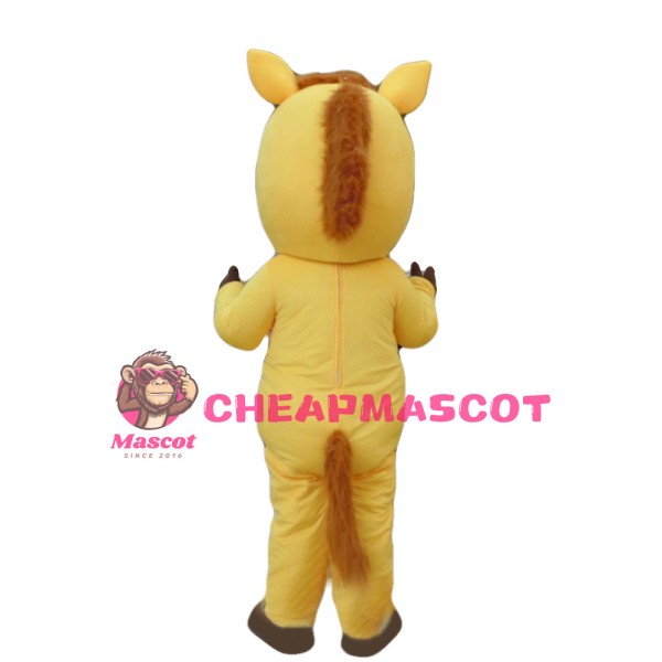 Hot Interesting Cartoon Yellow Horse Mascot Costume
