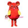 Round Body Red Marmot Mascot Costume