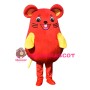 Round Body Red Marmot Mascot Costume