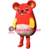 Round Body Red Marmot Mascot Costume