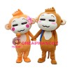Quality Loving Monkey Couple Mascot Costume