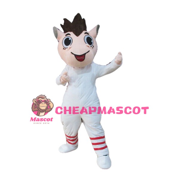 Funny Cartoon So Cute White Horse Mascot Costume
