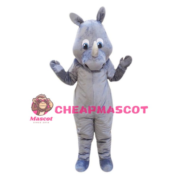 Basic Version Furry Grey Rhino Mascot Costume
