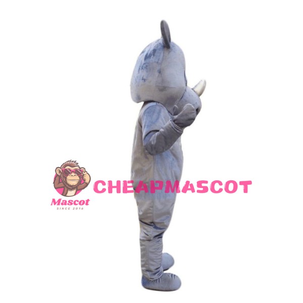 Basic Version Furry Grey Rhino Mascot Costume
