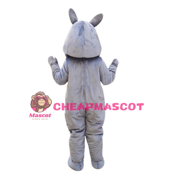 Basic Version Furry Grey Rhino Mascot Costume