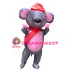 Big Inflatable Grey & Pink Mouse Mascot Costume