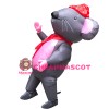 Big Inflatable Grey & Pink Mouse Mascot Costume