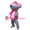 Big Inflatable Grey & Pink Mouse Mascot Costume