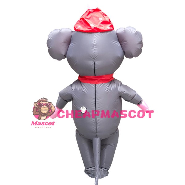 Big Inflatable Grey & Pink Mouse Mascot Costume