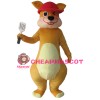 Short Plush Yellow Squirrel With Shovel Mascot Costume