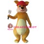 Short Plush Yellow Squirrel With Shovel Mascot Costume
