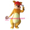 Short Plush Yellow Squirrel With Shovel Mascot Costume