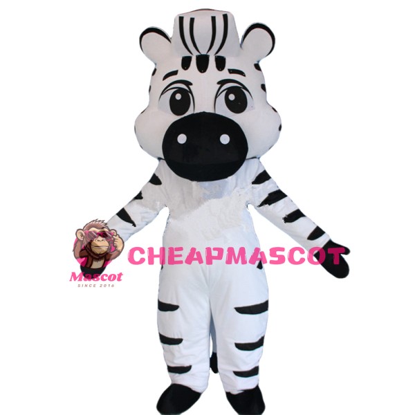 Cartoon Style Zebra Mascot Costume For Opening Event