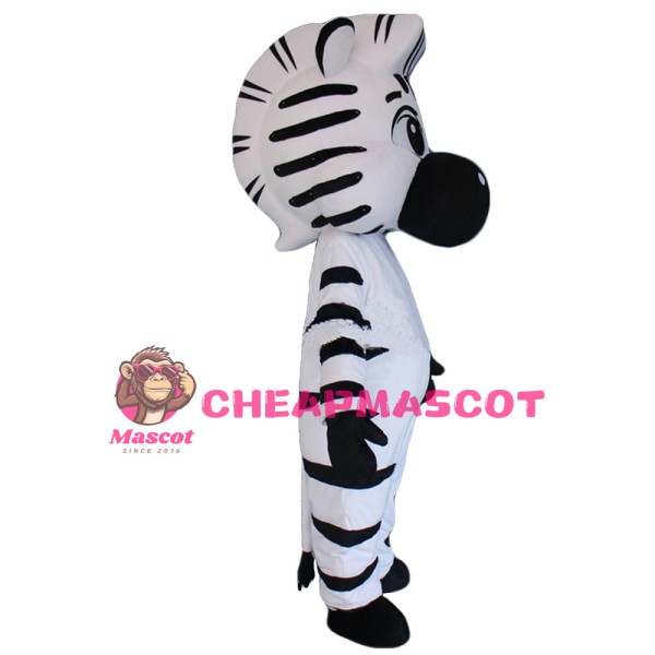 Cartoon Style Zebra Mascot Costume For Opening Event