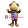 Funny Big Mouth Monkey With Scarf Mascot Costume