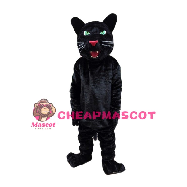Strong Powerful Black Leopard Mascot Costume