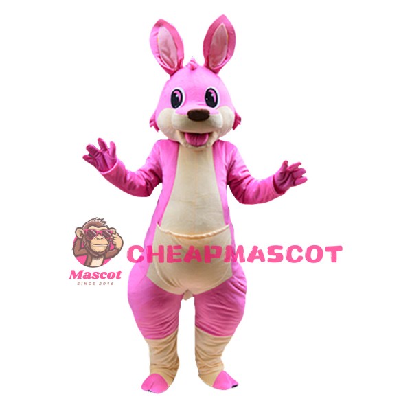 For Adult Lively Pink Kangaroo Mascot Costume