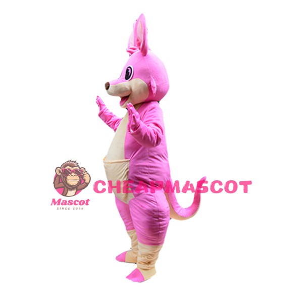For Adult Lively Pink Kangaroo Mascot Costume