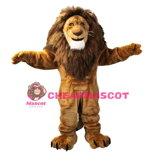 Strong Long Mane Lion King Mascot Costume