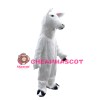 Standing Long Fur White Goat Mascot Costume