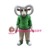 Khaki Ram With Green Top Mascot Costume Full Body Outfit