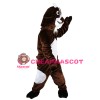 Adult Hot Lively Brown & White Goat Mascot Costume