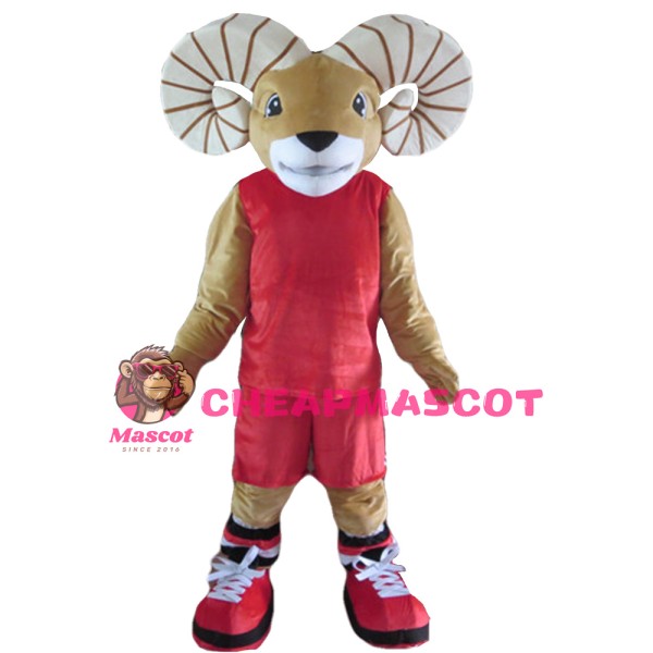 Quality Strong Ram With Sports Set Mascot Costume