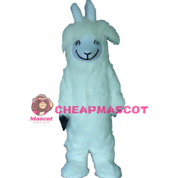 Special Style Long Fur White Sheep Mascot Costume