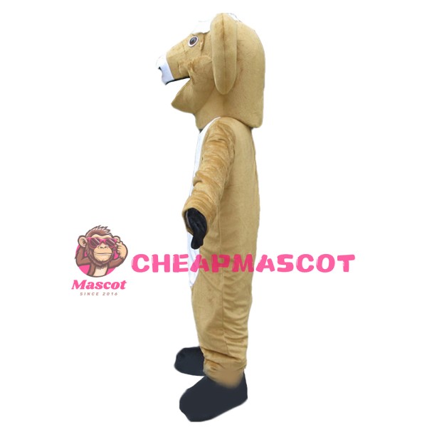 Direct Sale Likable Walking Light Brown Ram Mascot Costume